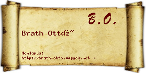 Brath Ottó névjegykártya